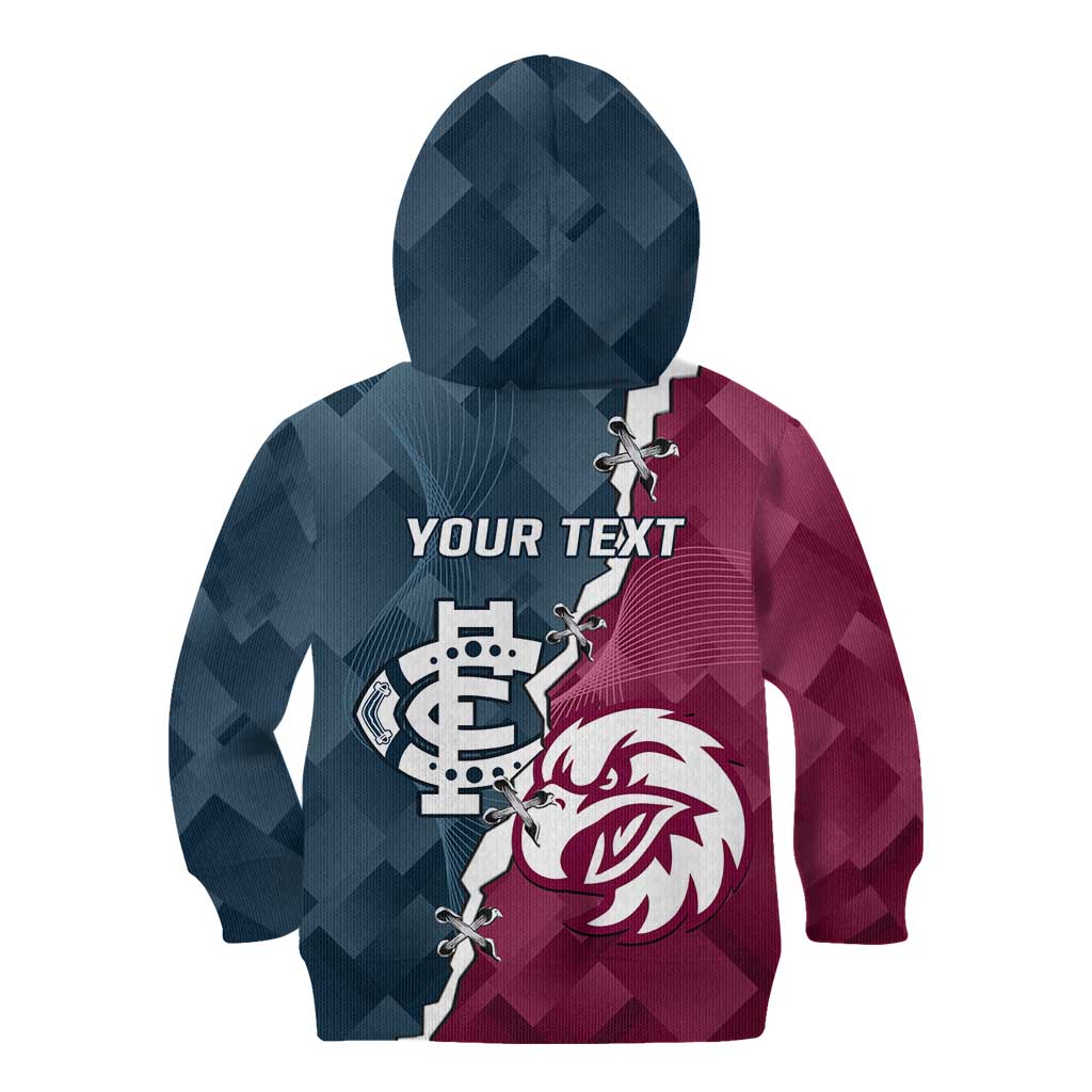 Personalised NRL Eagles and AFL Blues Kid Hoodie Dynamic Style