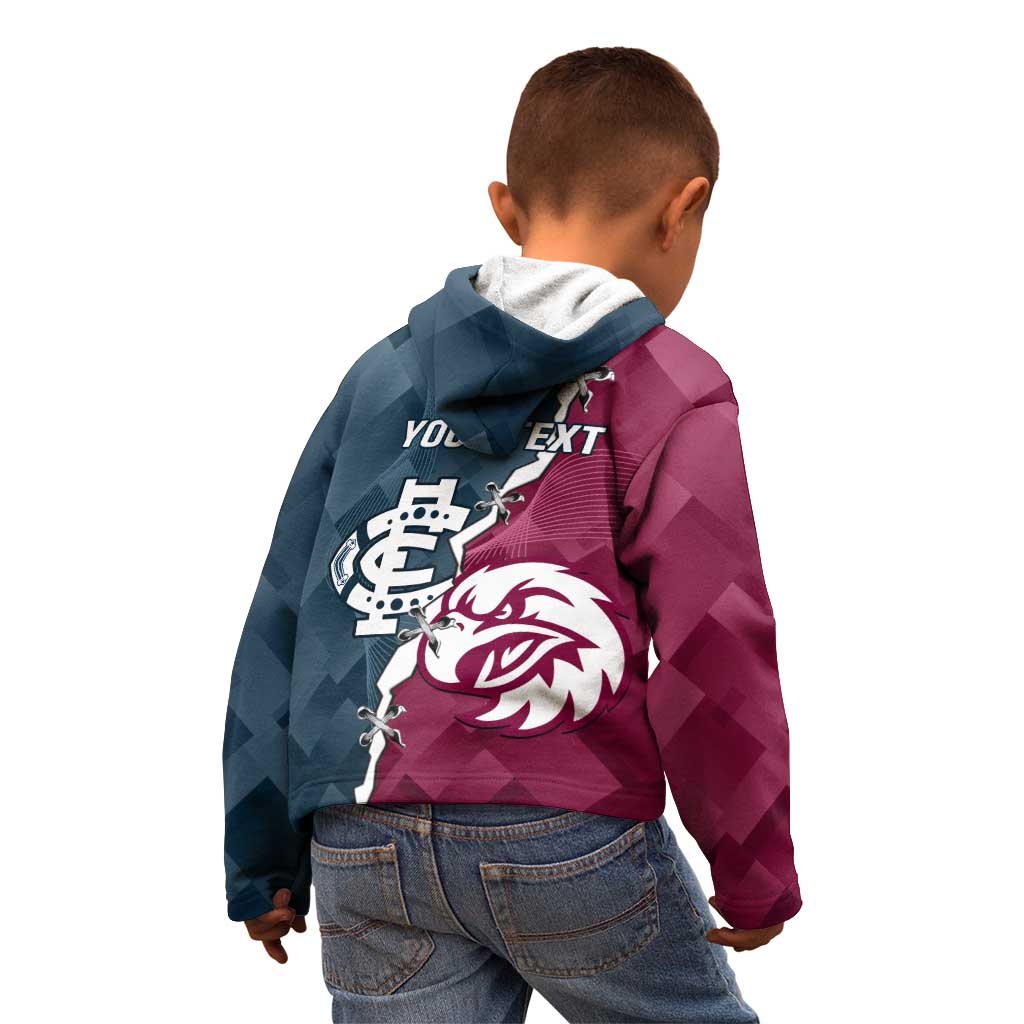 Personalised NRL Eagles and AFL Blues Kid Hoodie Dynamic Style