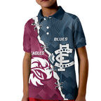 Personalised NRL Eagles and AFL Blues Kid Polo Shirt Dynamic Style