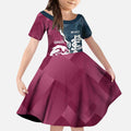 Personalised NRL Eagles and AFL Blues Kid Short Sleeve Dress Dynamic Style