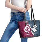 Personalised NRL Eagles and AFL Blues Leather Tote Bag Dynamic Style