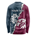 Personalised NRL Eagles and AFL Blues Long Sleeve Shirt Dynamic Style