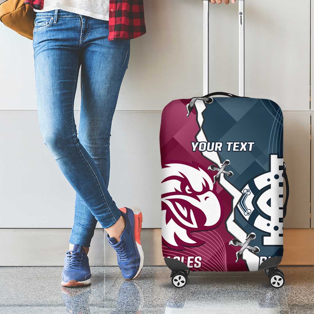 Personalised NRL Eagles and AFL Blues Luggage Cover Dynamic Style