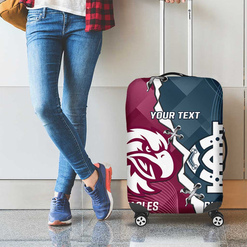 Personalised NRL Eagles and AFL Blues Luggage Cover Dynamic Style