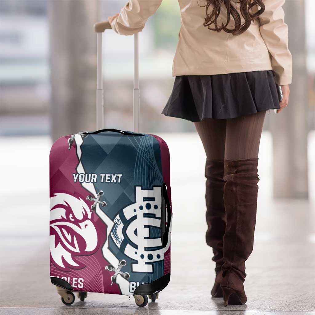 Personalised NRL Eagles and AFL Blues Luggage Cover Dynamic Style