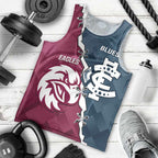 Personalised NRL Eagles and AFL Blues Men Tank Top Dynamic Style