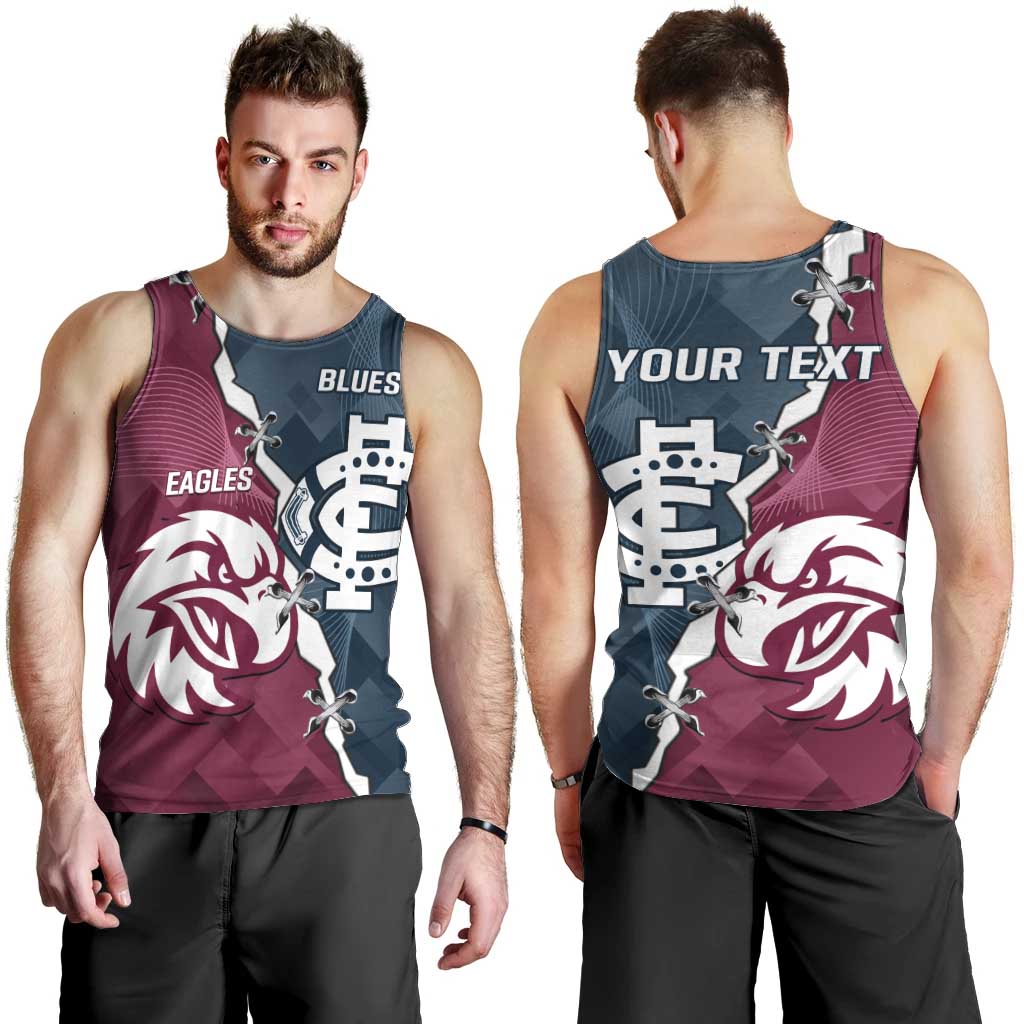 Personalised NRL Eagles and AFL Blues Men Tank Top Dynamic Style