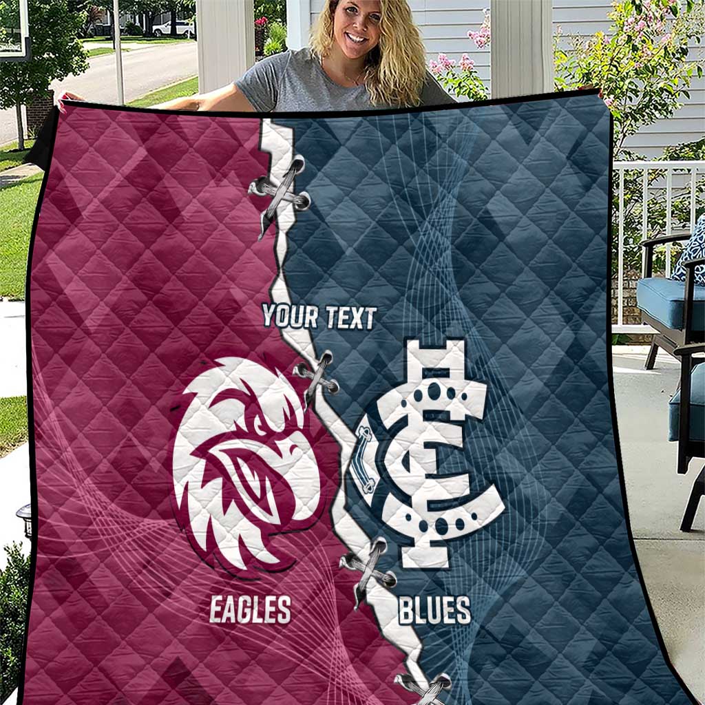 Personalised NRL Eagles and AFL Blues Quilt Dynamic Style