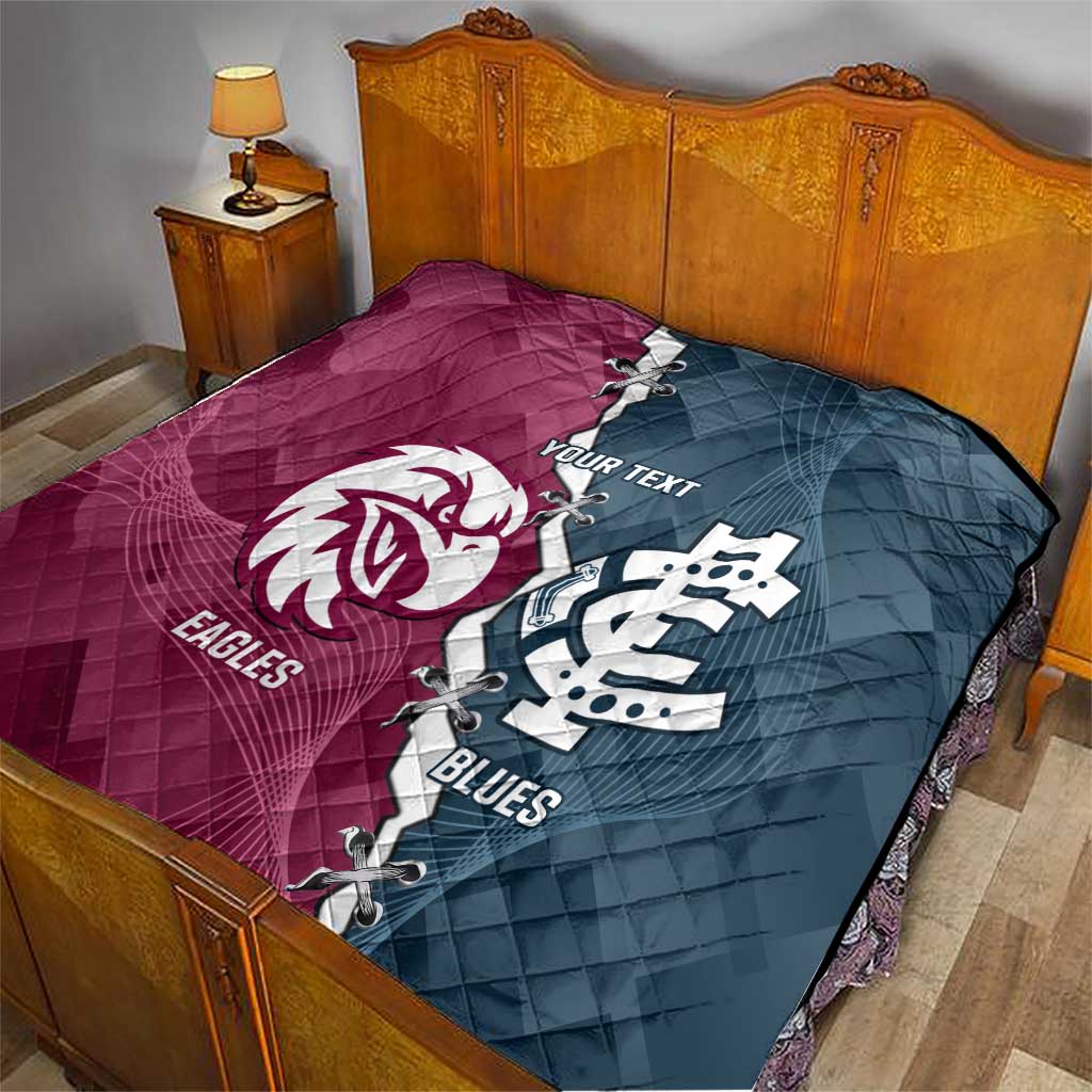 Personalised NRL Eagles and AFL Blues Quilt Dynamic Style