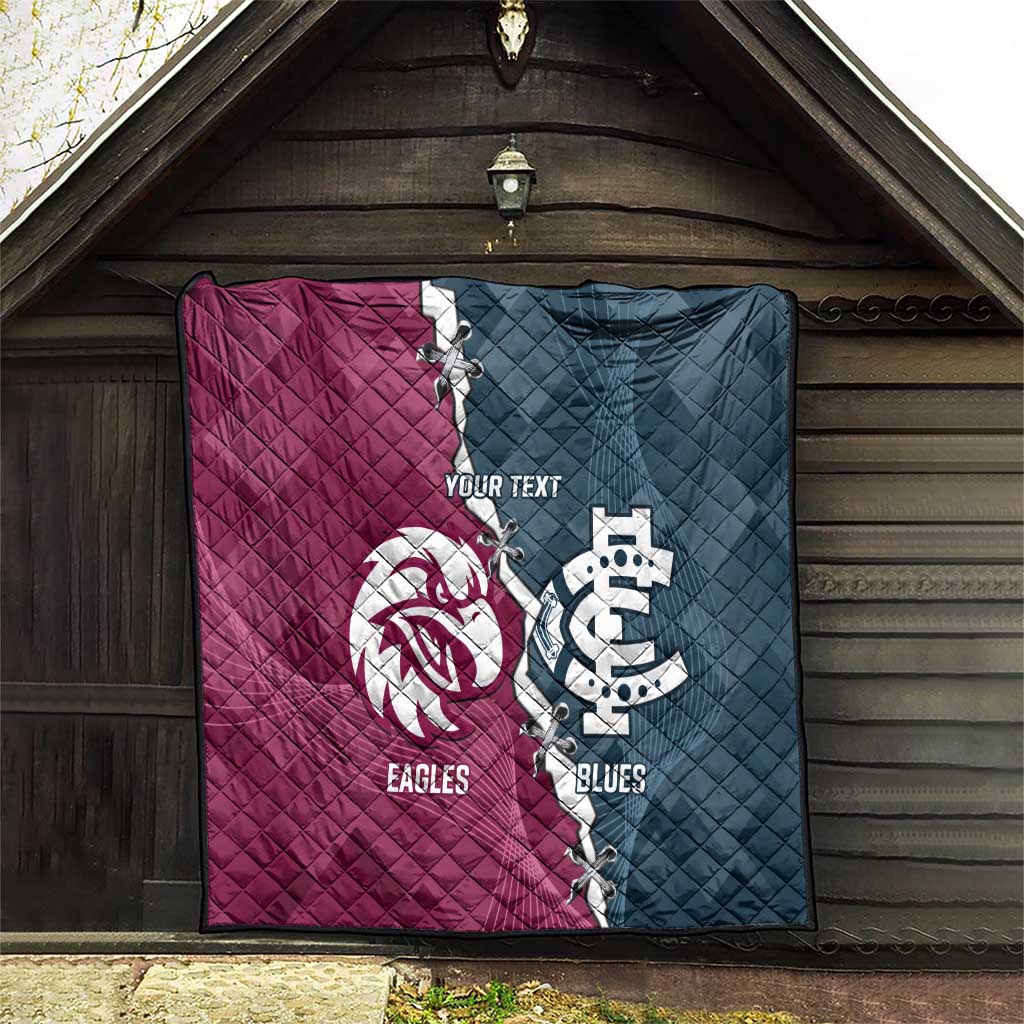 Personalised NRL Eagles and AFL Blues Quilt Dynamic Style
