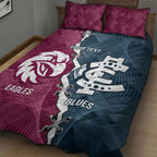 Personalised NRL Eagles and AFL Blues Quilt Bed Set Dynamic Style