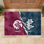 Personalised NRL Eagles and AFL Blues Rubber Doormat Dynamic Style