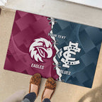 Personalised NRL Eagles and AFL Blues Rubber Doormat Dynamic Style