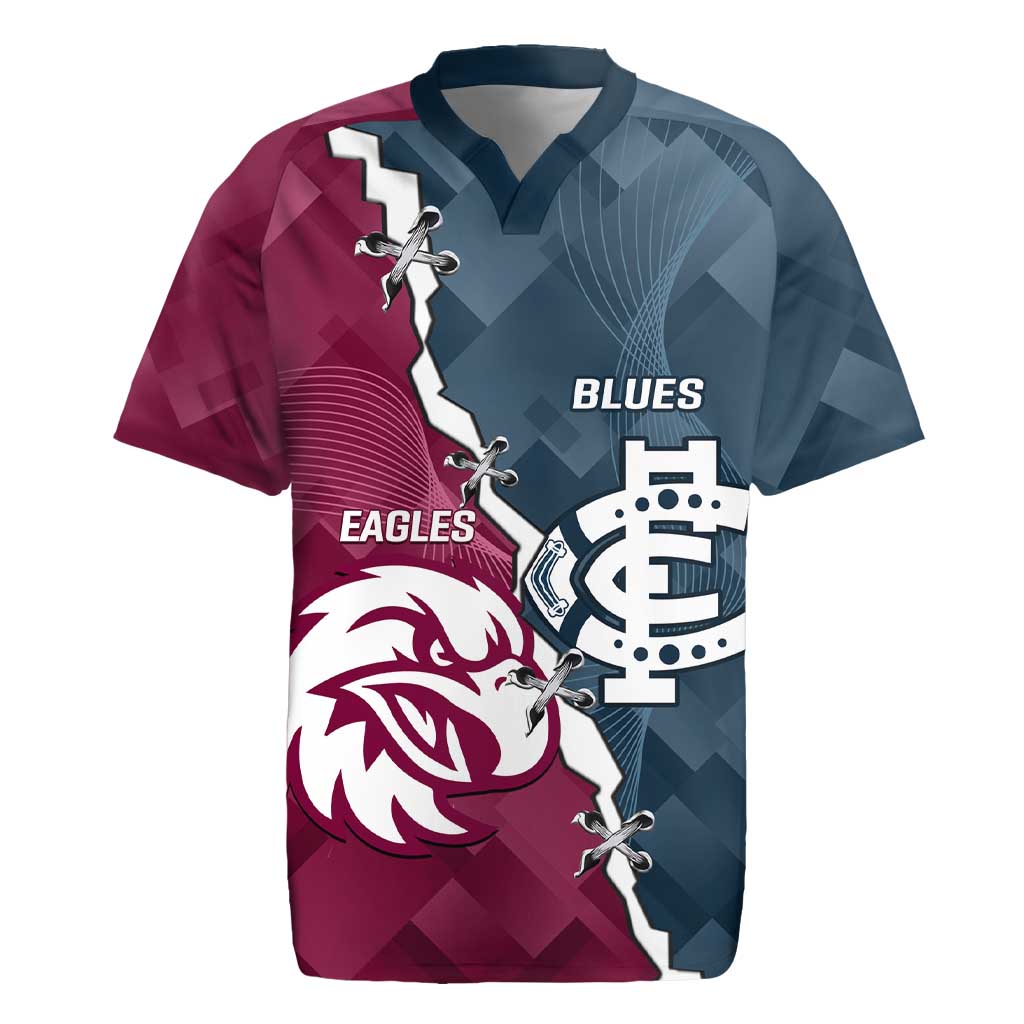 Personalised NRL Eagles and AFL Blues Rugby Jersey Dynamic Style