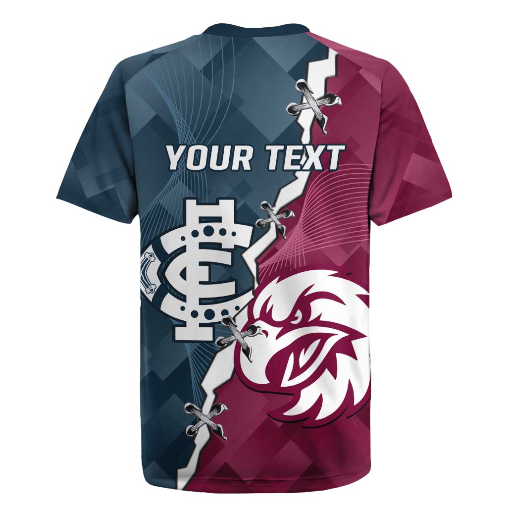 Personalised NRL Eagles and AFL Blues Rugby Jersey Dynamic Style