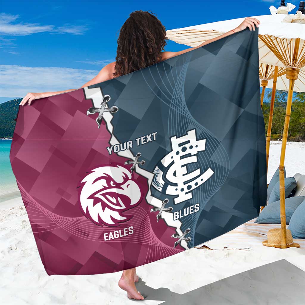 Personalised NRL Eagles and AFL Blues Sarong Dynamic Style