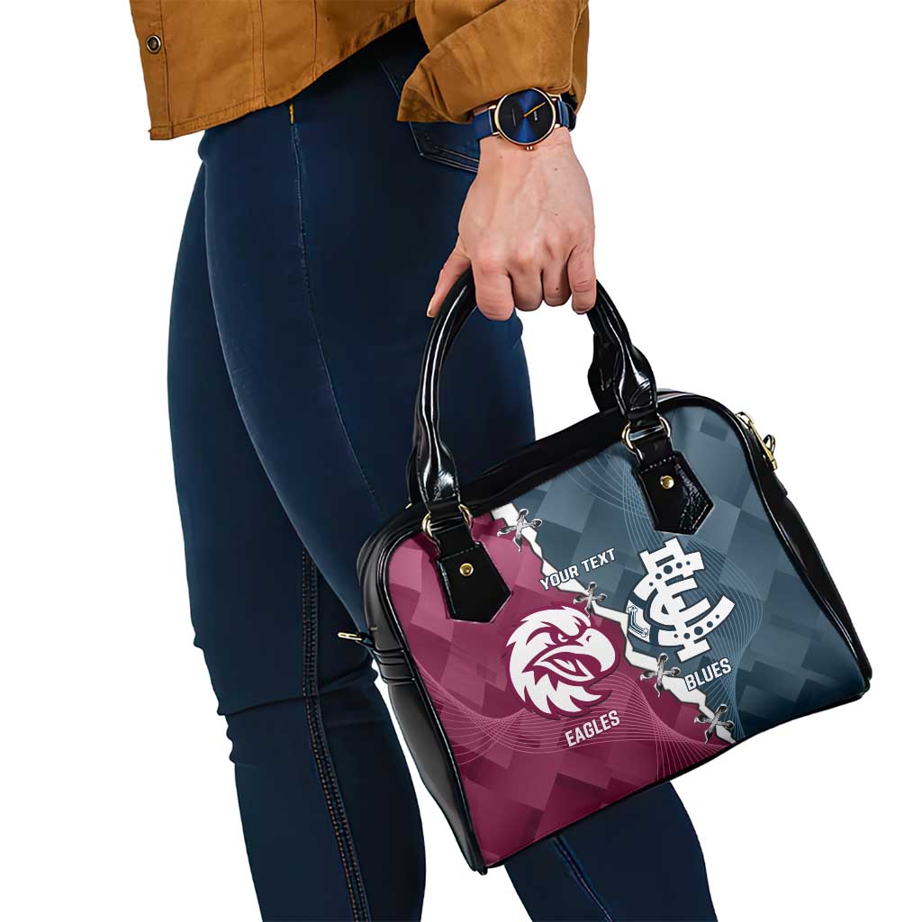 Personalised NRL Eagles and AFL Blues Shoulder Handbag Dynamic Style
