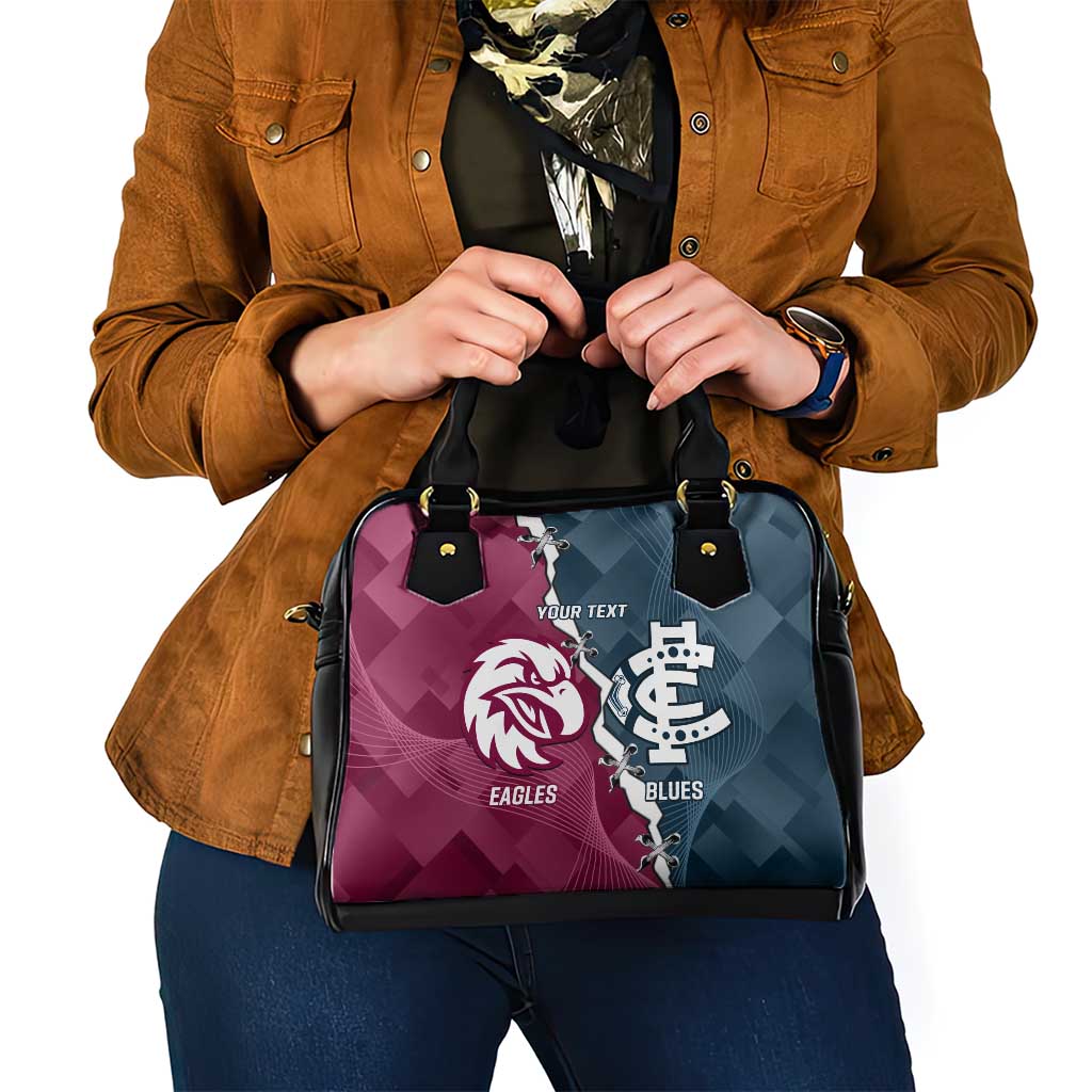 Personalised NRL Eagles and AFL Blues Shoulder Handbag Dynamic Style