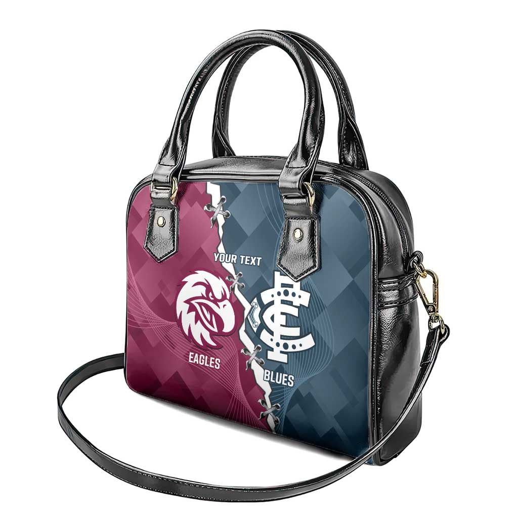 Personalised NRL Eagles and AFL Blues Shoulder Handbag Dynamic Style