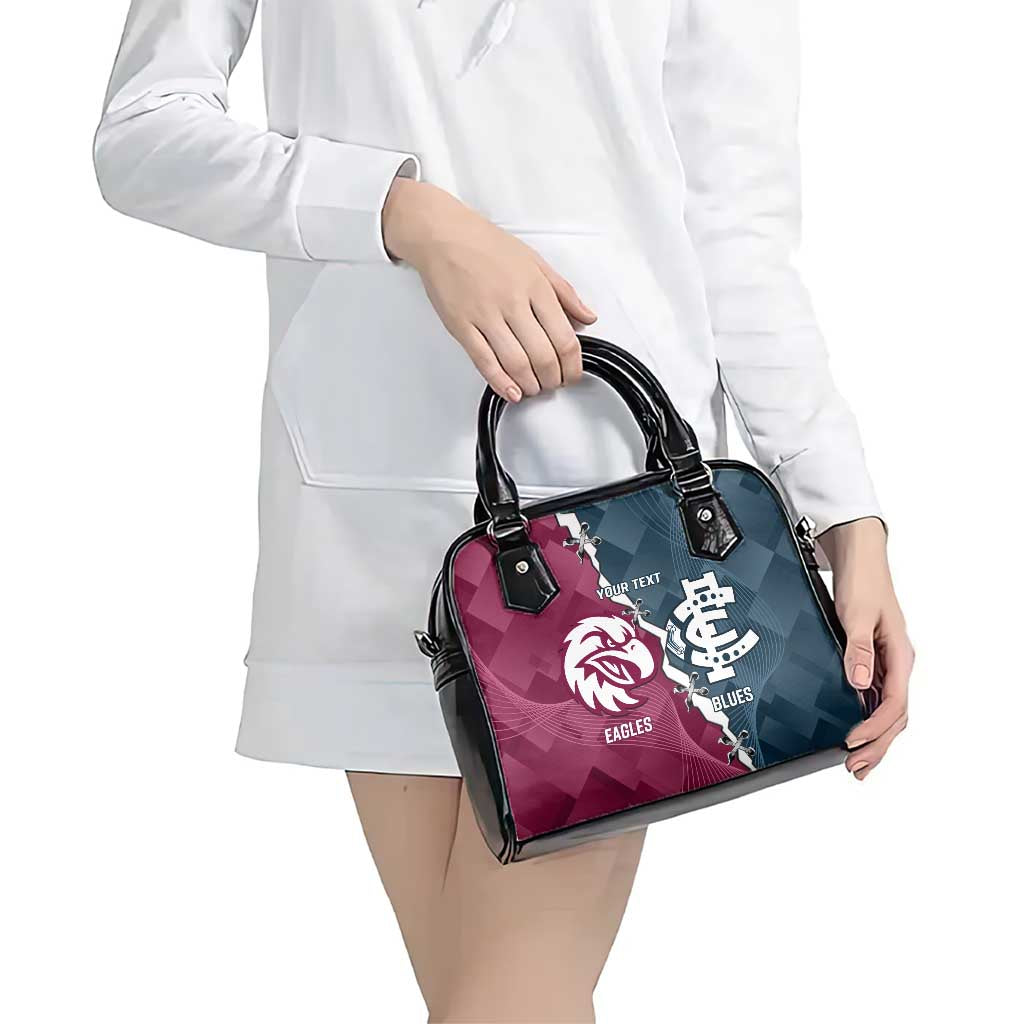 Personalised NRL Eagles and AFL Blues Shoulder Handbag Dynamic Style