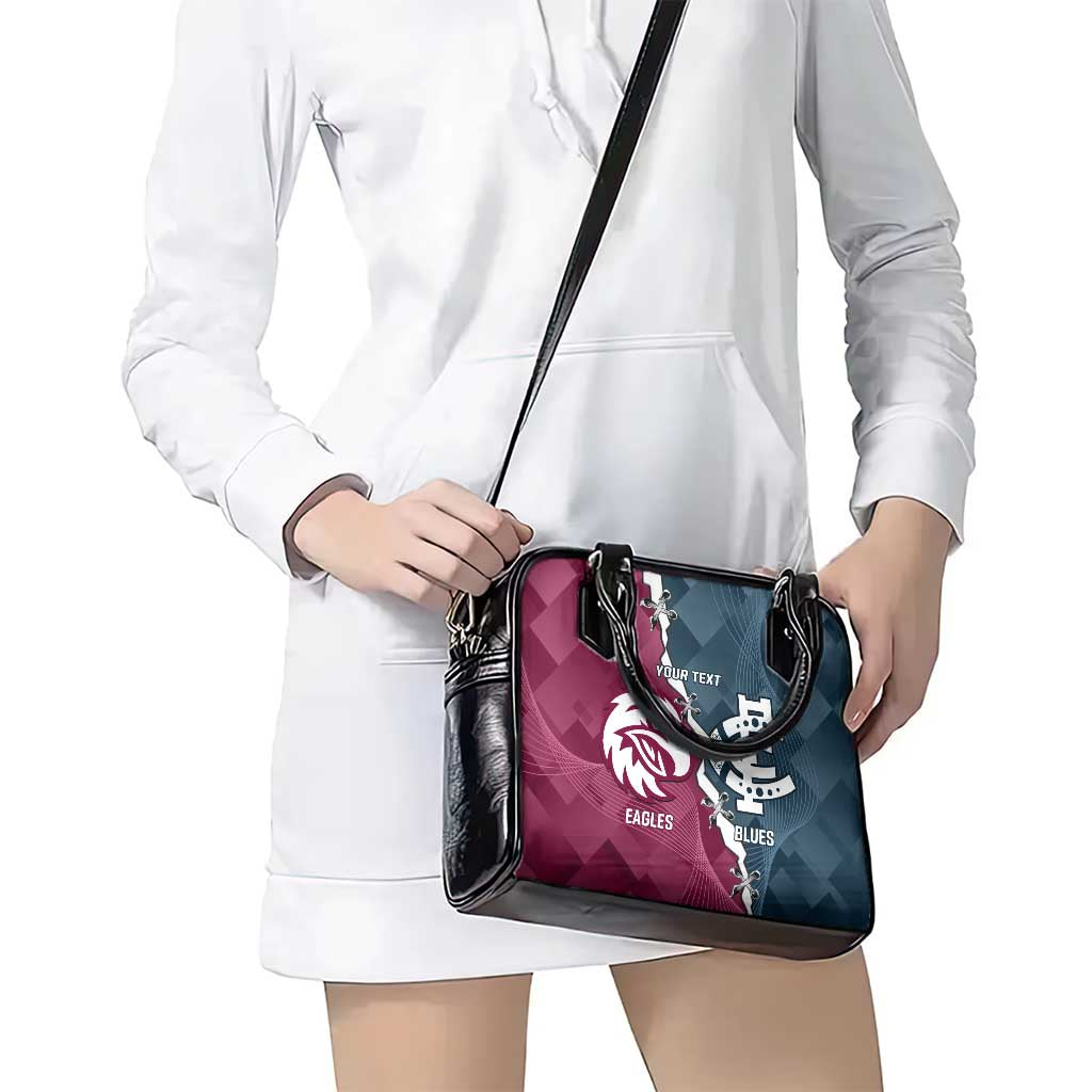 Personalised NRL Eagles and AFL Blues Shoulder Handbag Dynamic Style