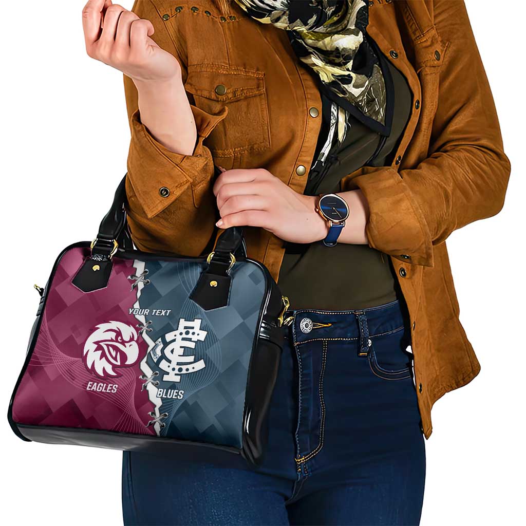 Personalised NRL Eagles and AFL Blues Shoulder Handbag Dynamic Style