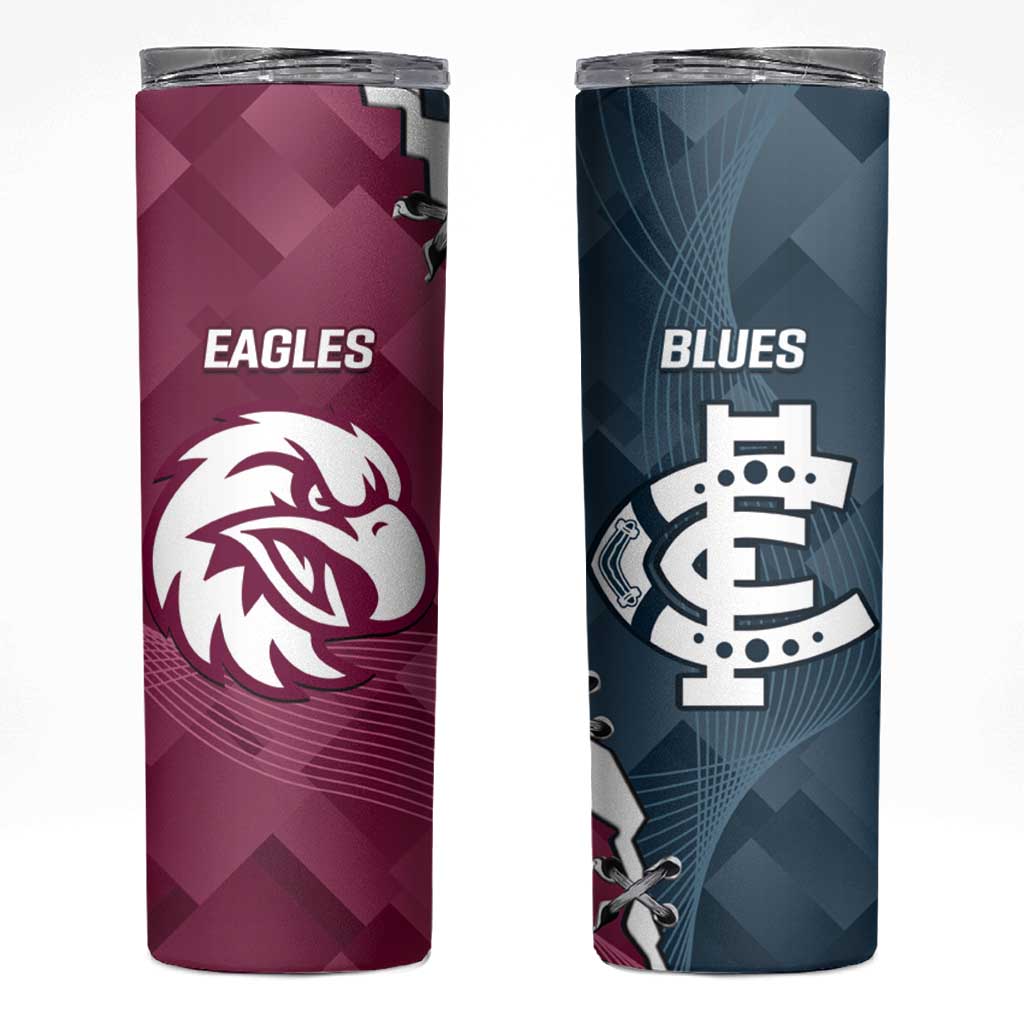 NRL Eagles and AFL Blues Skinny Tumbler Dynamic Style