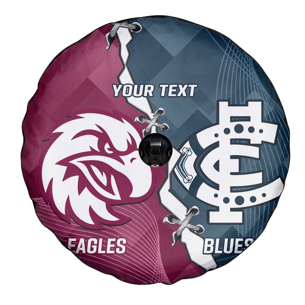 Personalised NRL Eagles and AFL Blues Spare Tire Cover Dynamic Style