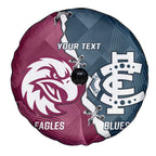 Personalised NRL Eagles and AFL Blues Spare Tire Cover Dynamic Style