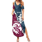 Personalised NRL Eagles and AFL Blues Summer Maxi Dress Dynamic Style