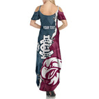 Personalised NRL Eagles and AFL Blues Summer Maxi Dress Dynamic Style