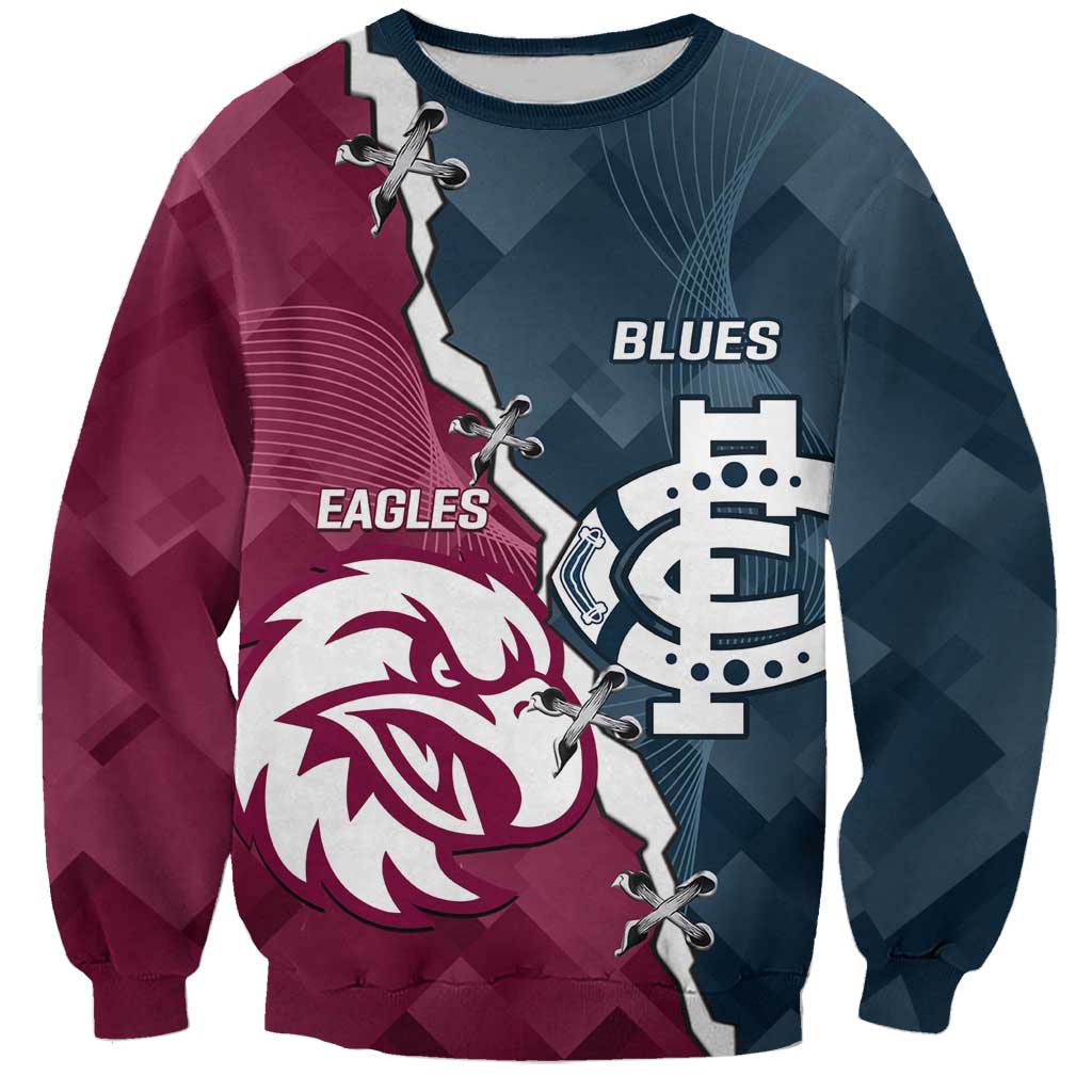 Personalised NRL Eagles and AFL Blues Sweatshirt Dynamic Style