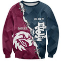 Personalised NRL Eagles and AFL Blues Sweatshirt Dynamic Style