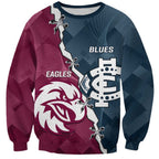 Personalised NRL Eagles and AFL Blues Sweatshirt Dynamic Style