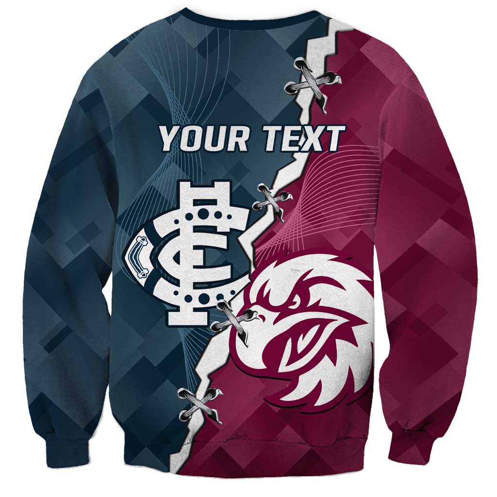 Personalised NRL Eagles and AFL Blues Sweatshirt Dynamic Style