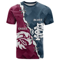 Personalised NRL Eagles and AFL Blues T Shirt Dynamic Style