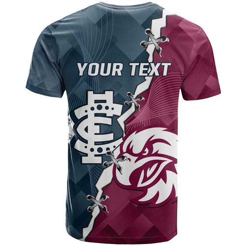 Personalised NRL Eagles and AFL Blues T Shirt Dynamic Style
