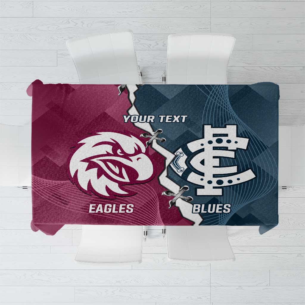 Personalised NRL Eagles and AFL Blues Tablecloth Dynamic Style