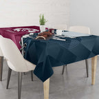 Personalised NRL Eagles and AFL Blues Tablecloth Dynamic Style