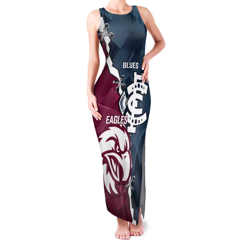 Personalised NRL Eagles and AFL Blues Tank Maxi Dress Dynamic Style