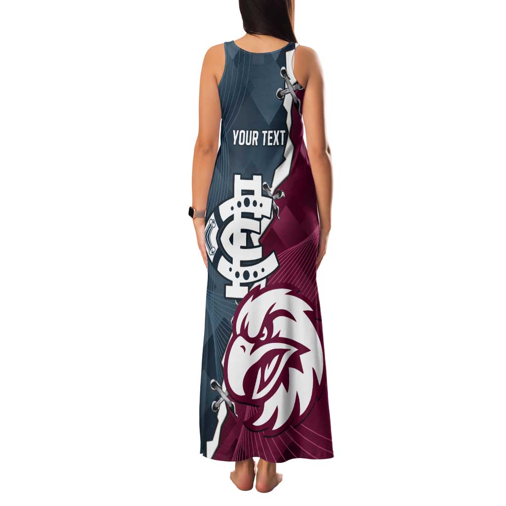 Personalised NRL Eagles and AFL Blues Tank Maxi Dress Dynamic Style