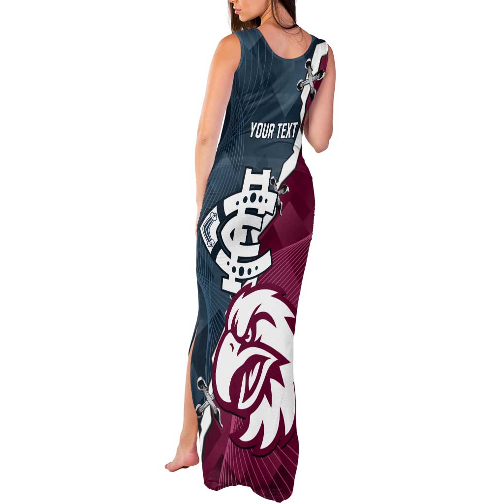Personalised NRL Eagles and AFL Blues Tank Maxi Dress Dynamic Style