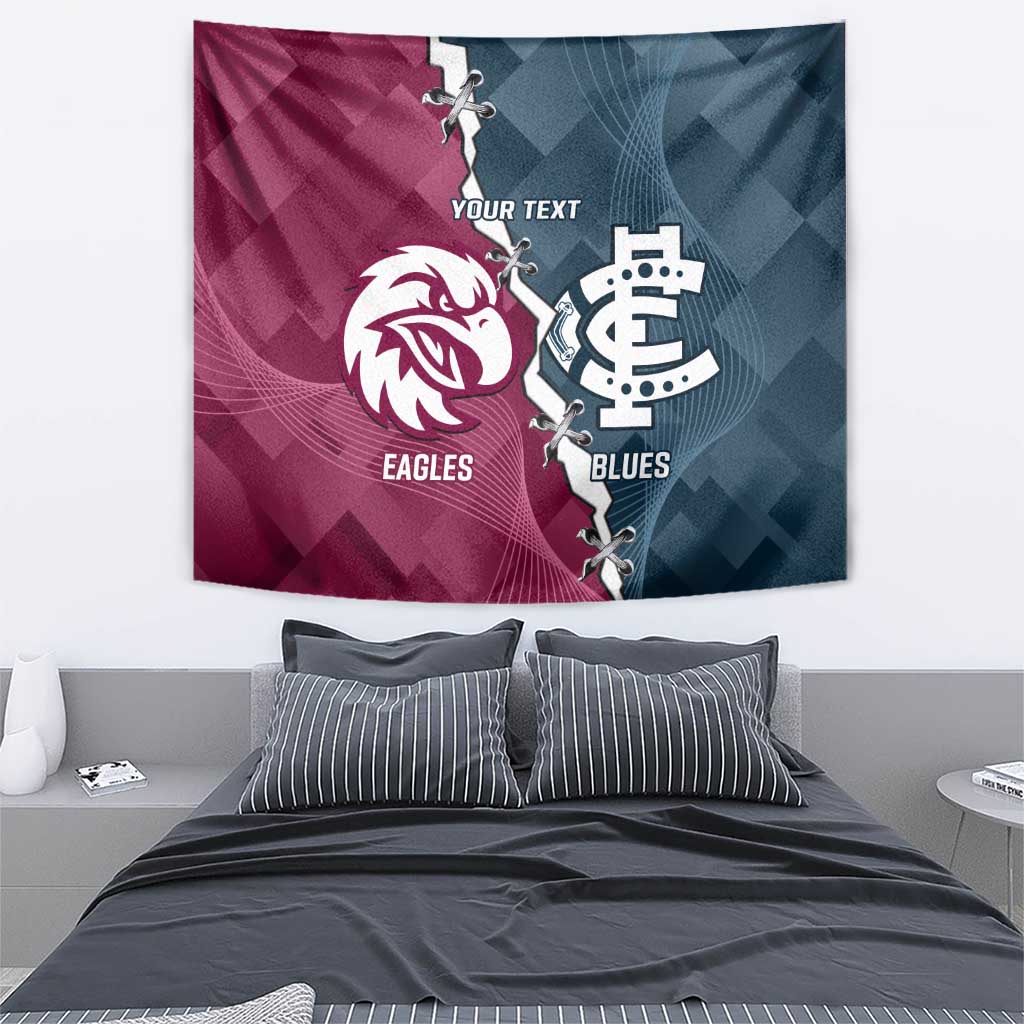 Personalised NRL Eagles and AFL Blues Tapestry Dynamic Style