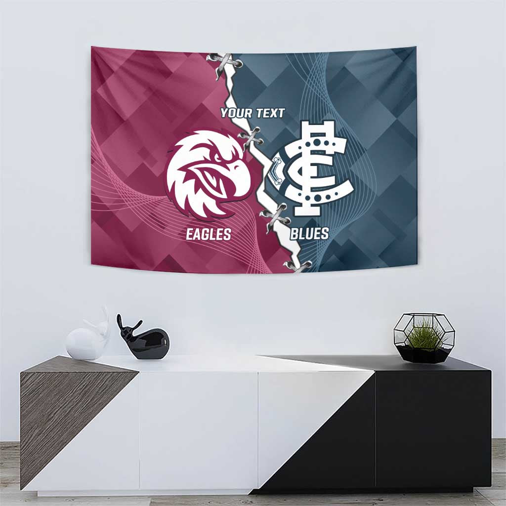 Personalised NRL Eagles and AFL Blues Tapestry Dynamic Style
