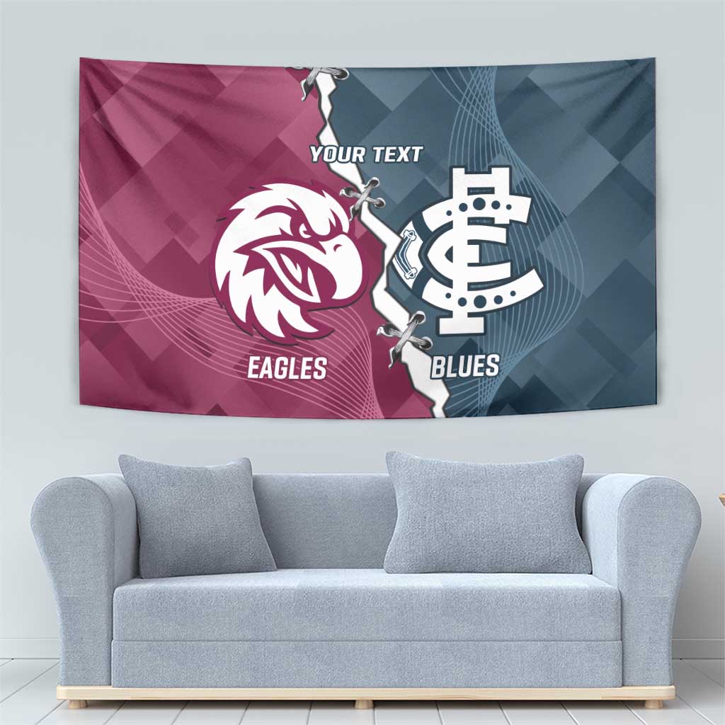 Personalised NRL Eagles and AFL Blues Tapestry Dynamic Style