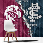 Personalised NRL Eagles and AFL Blues Window Curtain Dynamic Style