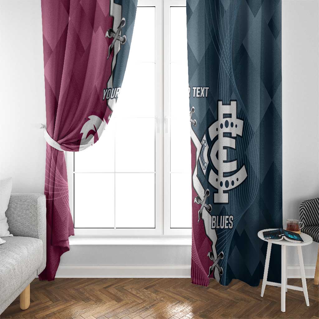 Personalised NRL Eagles and AFL Blues Window Curtain Dynamic Style