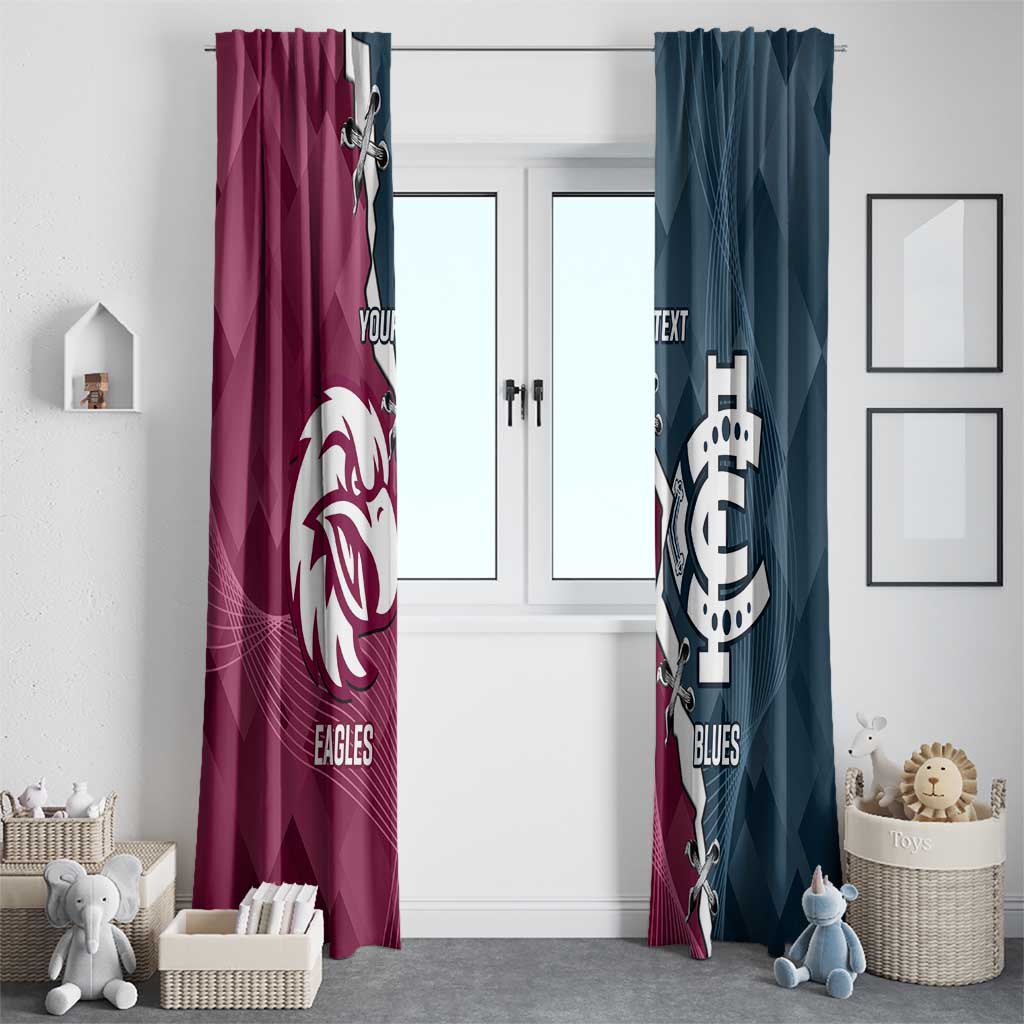 Personalised NRL Eagles and AFL Blues Window Curtain Dynamic Style