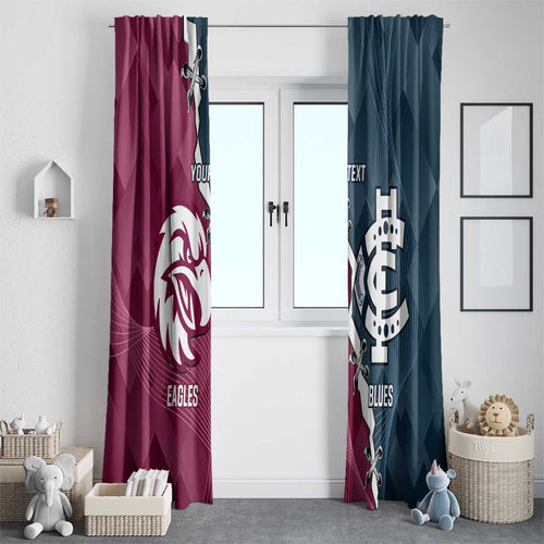 Personalised NRL Eagles and AFL Blues Window Curtain Dynamic Style