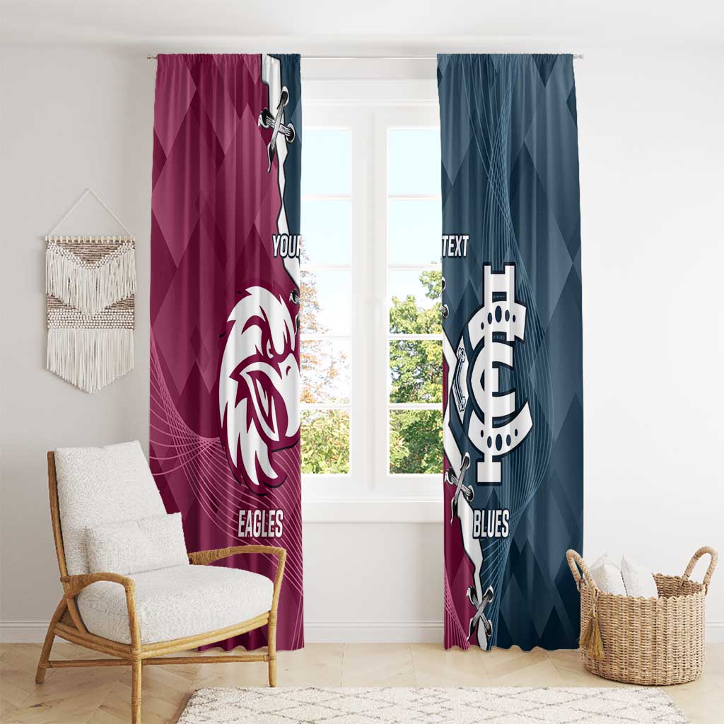 Personalised NRL Eagles and AFL Blues Window Curtain Dynamic Style